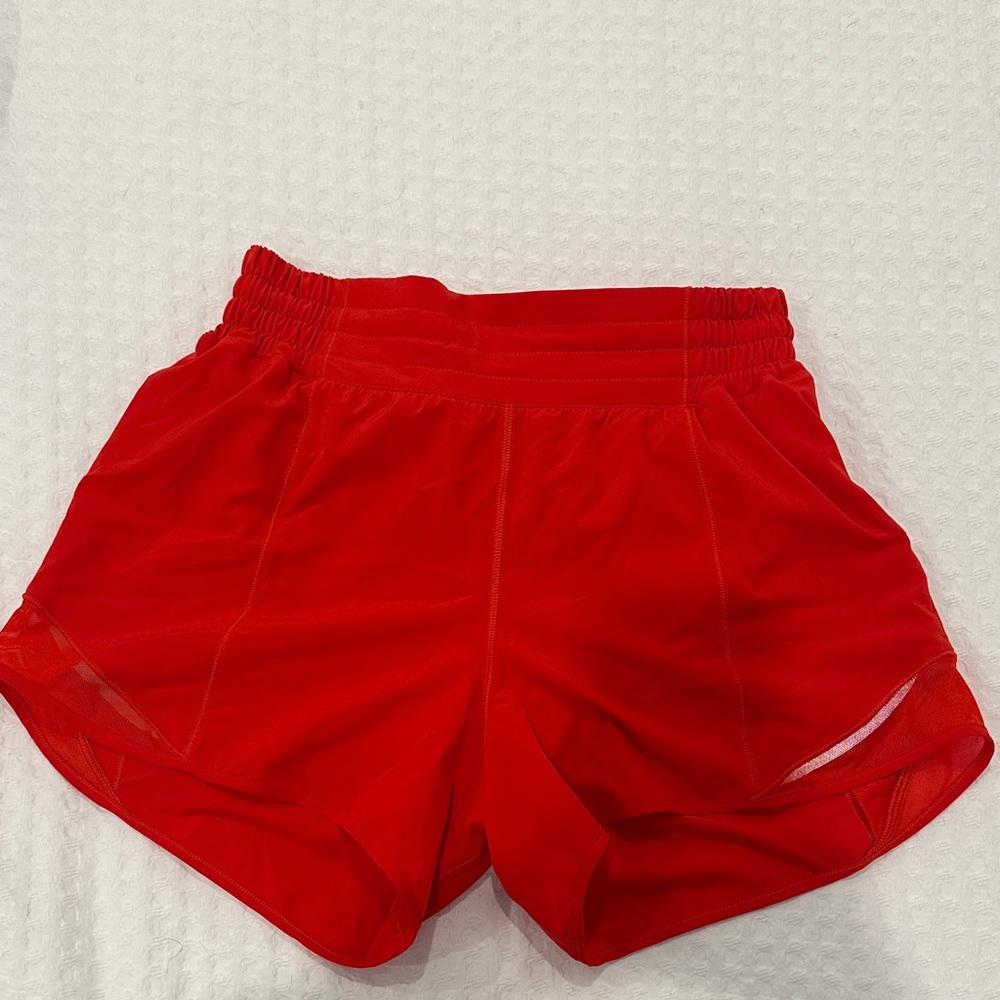 lululemon athletica Vibrant Red Athletic Shorts